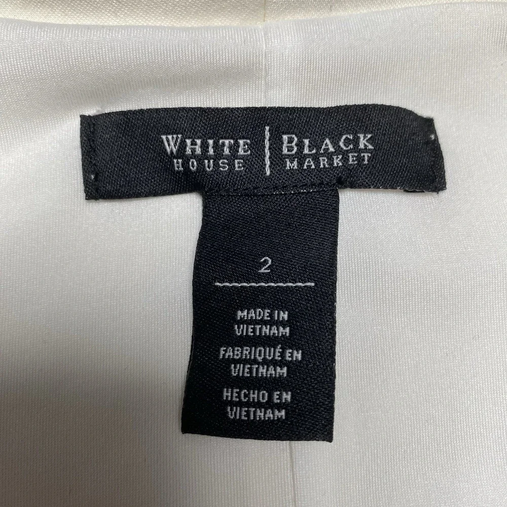 White House Black Market Peplum Blouse Corpcore Quiet Luxury Chic Minimalism - Picture 9 of 13